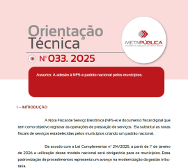 Imagem da notícia ORIENTAÇÃO TÉCNICA Nº 33/2025